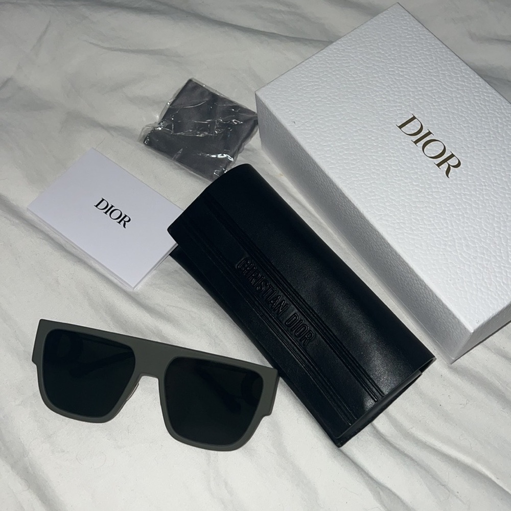 Dior Green Flat Top Sunglasses